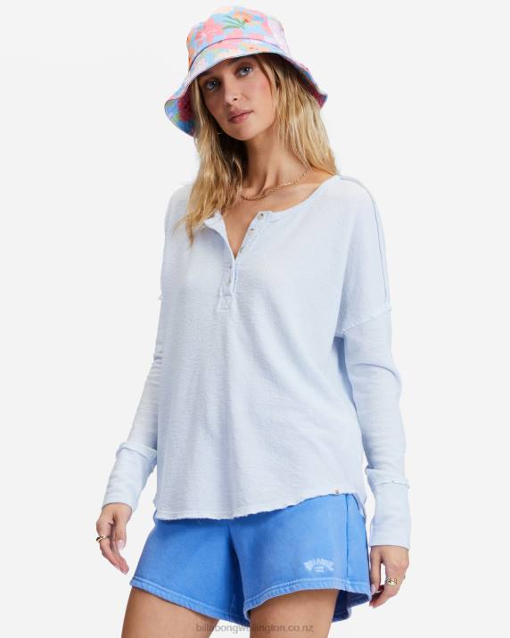 Women Rain Drop Billabong New Anyday Henley Top 80P82306