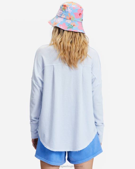 Women Rain Drop Billabong New Anyday Henley Top 80P82306