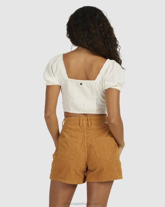 Women Salt Crystal Billabong Monique Puff Sleeve Top 80P81958