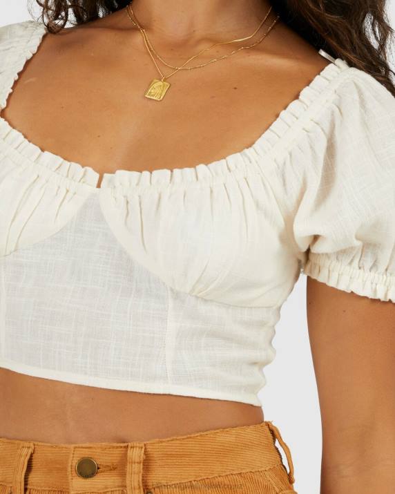 Women Salt Crystal Billabong Monique Puff Sleeve Top 80P81958