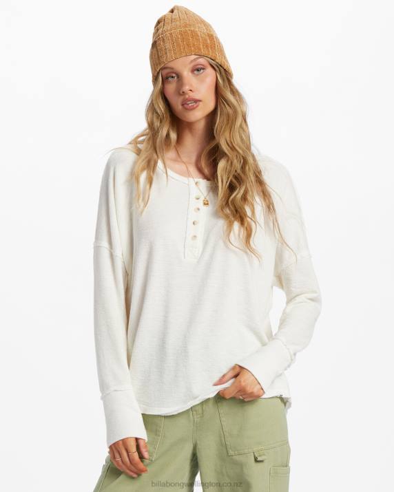 Women Salt Crystal Billabong New Anyday Henley Top 80P81954
