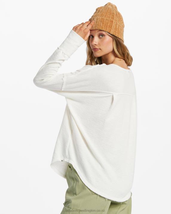 Women Salt Crystal Billabong New Anyday Henley Top 80P81954