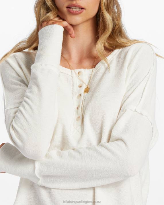 Women Salt Crystal Billabong New Anyday Henley Top 80P81954