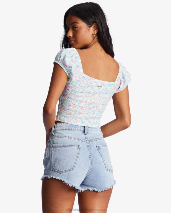 Women Salt Crystal Billabong Pretty Sweet Crop Top 80P82195