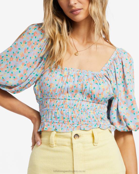 Women Summer Sky Billabong Keep Dreaming Crop Top 80P81870