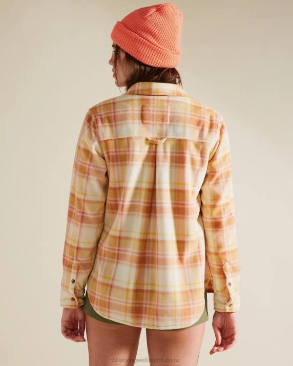 Women Toffee Billabong A/Div Forge Flannel Top 80P82377
