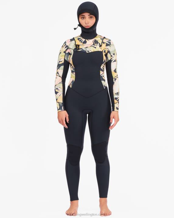 Women Jungle Night Billabong 4/3 Salty Dayz Hooded Full Wetsuit 80P82593