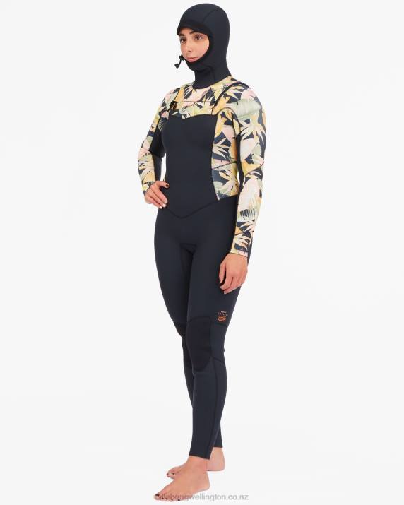 Women Jungle Night Billabong 4/3 Salty Dayz Hooded Full Wetsuit 80P82593