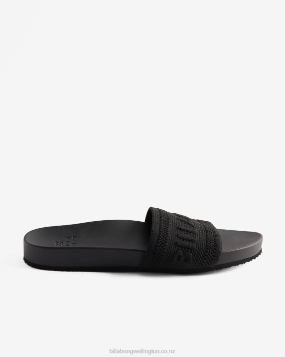 Women Black Billabong Cruz Slider Sandals 80P82530