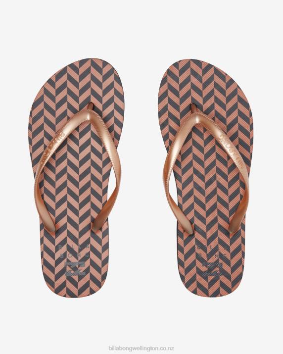 Women Brick Billabong Dama Rubber Flip Flop Sandals 80P82520