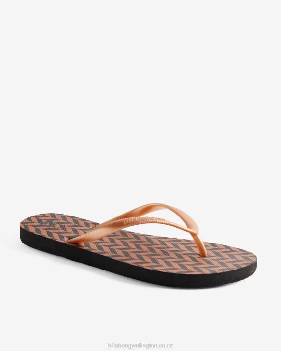 Women Brick Billabong Dama Rubber Flip Flop Sandals 80P82520