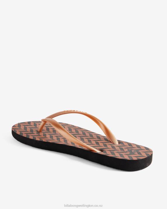 Women Brick Billabong Dama Rubber Flip Flop Sandals 80P82520