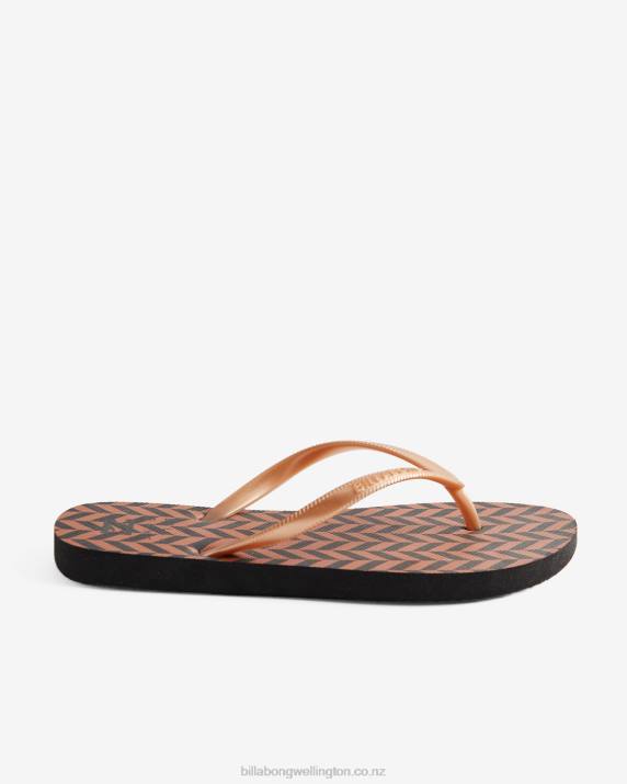Women Brick Billabong Dama Rubber Flip Flop Sandals 80P82520