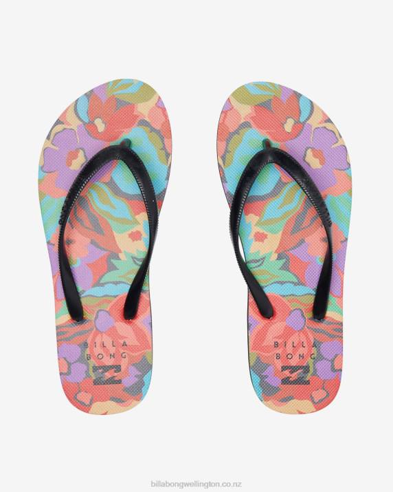 Women Bright Orchid Billabong Dama Rubber Flip Flop Sandals 80P82516