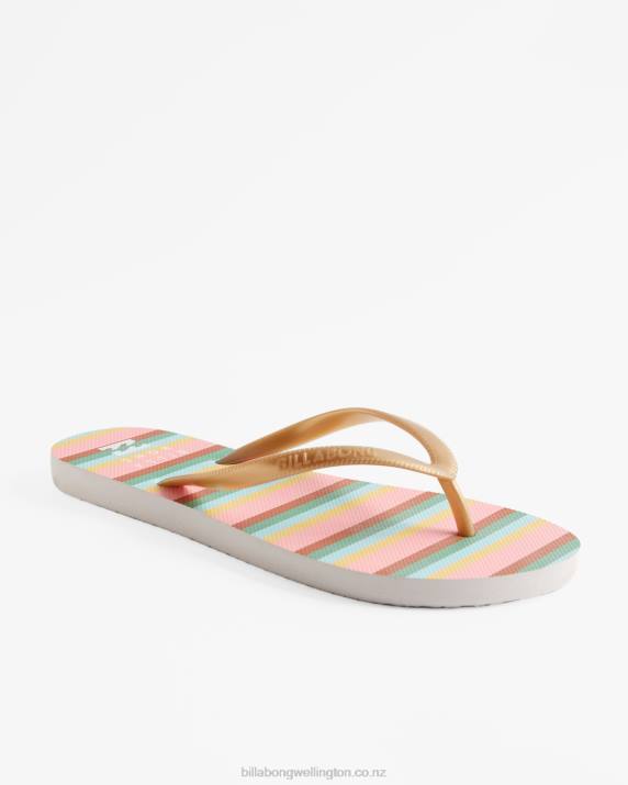 Women Coral Crush Billabong Dama Rubber Flip Flop Sandals 80P82524
