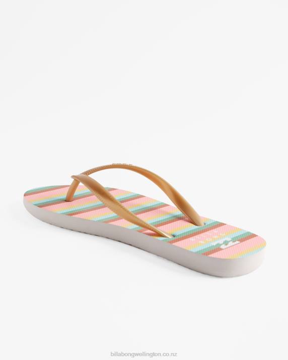 Women Coral Crush Billabong Dama Rubber Flip Flop Sandals 80P82524