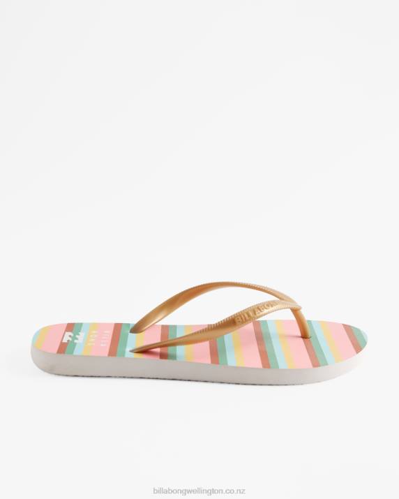 Women Coral Crush Billabong Dama Rubber Flip Flop Sandals 80P82524