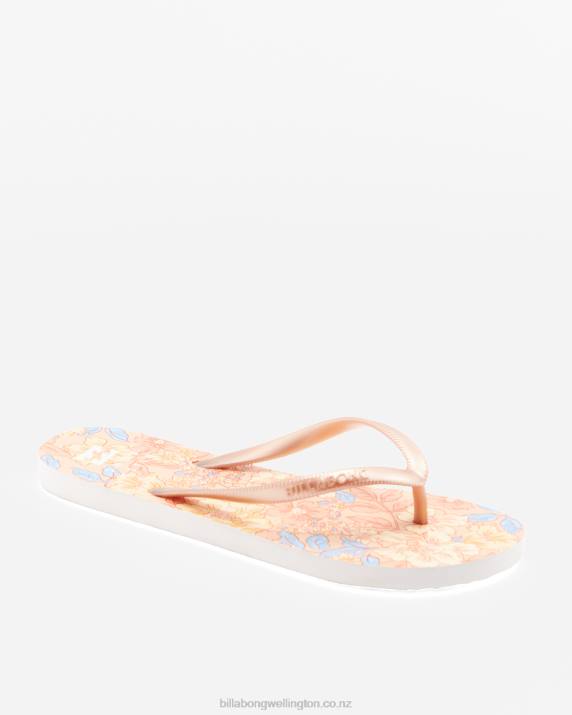 Women Light Melon Billabong Dama Rubber Flip Flop Sandals 80P82523