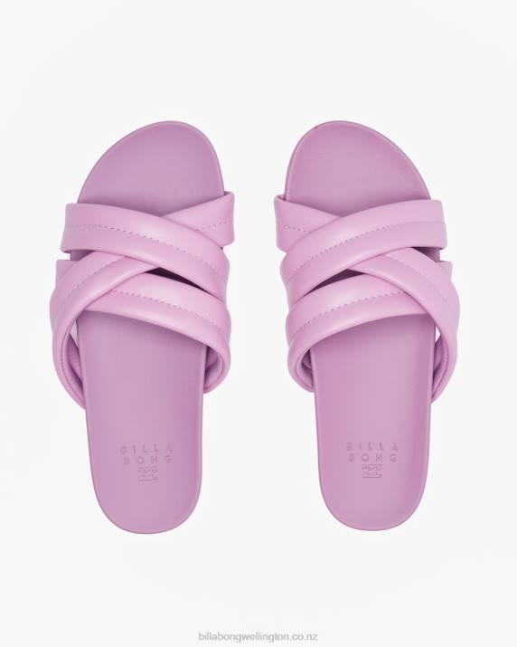 Women Lilac Billabong Serena Slider Sandals 80P82533