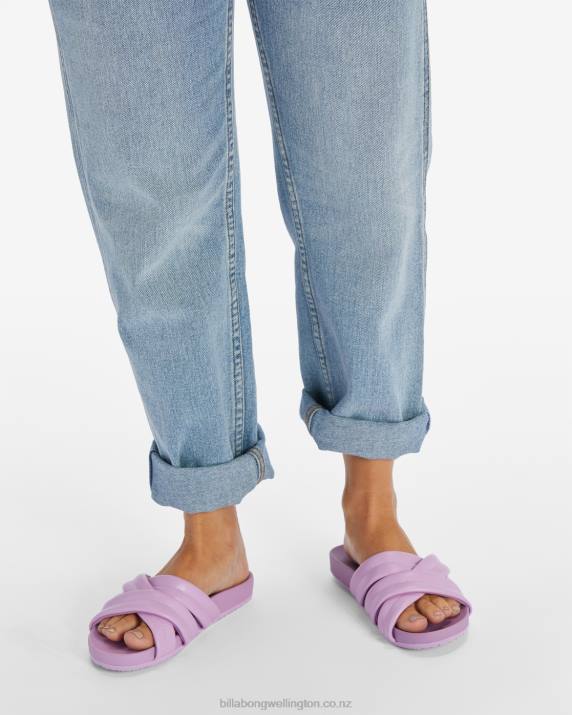Women Lilac Billabong Serena Slider Sandals 80P82533