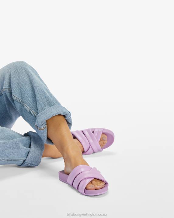Women Lilac Billabong Serena Slider Sandals 80P82533
