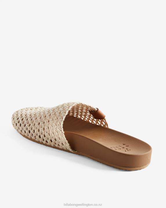 Women Natural Billabong Maddie Slider Sandals 80P82529