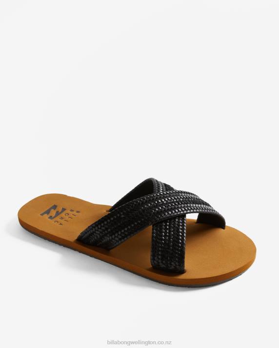 Women Off Black Billabong Avery Slider Sandals 80P82501