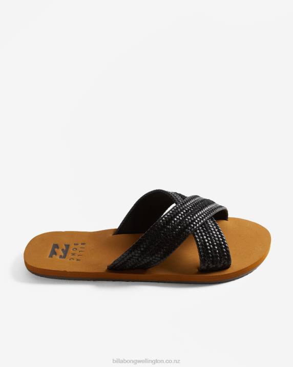 Women Off Black Billabong Avery Slider Sandals 80P82501