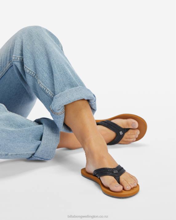 Women Off Black Billabong Kai Braided Sandals 80P82495
