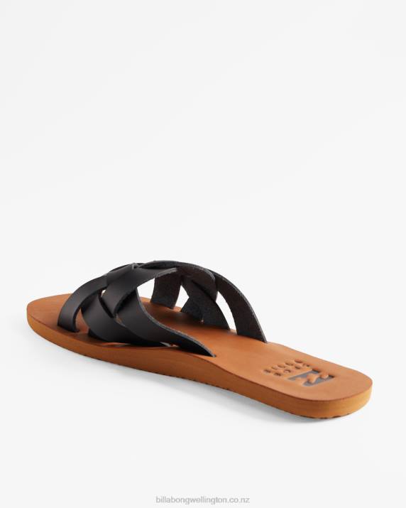 Women Off Black Billabong Lana Slider Sandals 80P82512