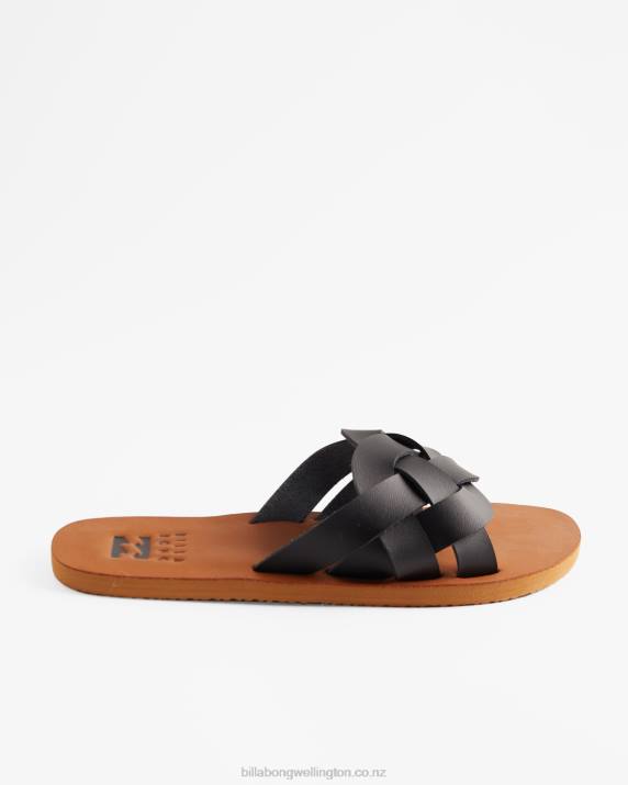Women Off Black Billabong Lana Slider Sandals 80P82512