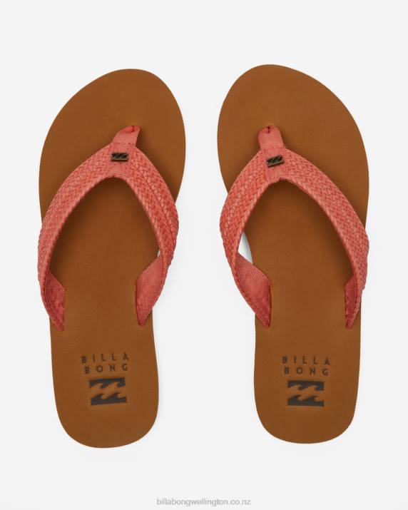 Women Sweet Coral Billabong Kai Braided Sandals 80P82537