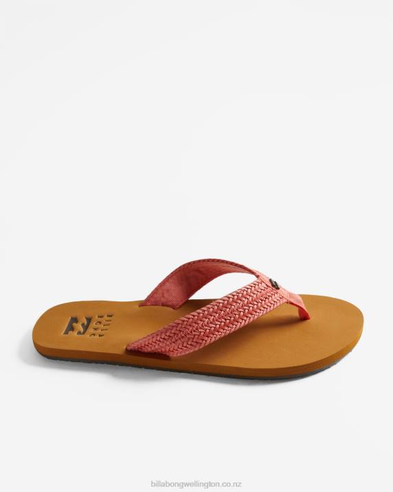 Women Sweet Coral Billabong Kai Braided Sandals 80P82537