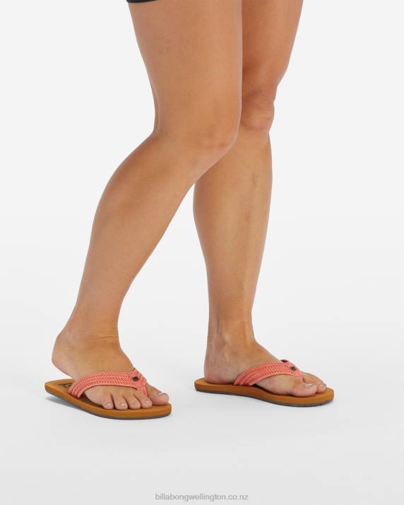 Women Sweet Coral Billabong Kai Braided Sandals 80P82537