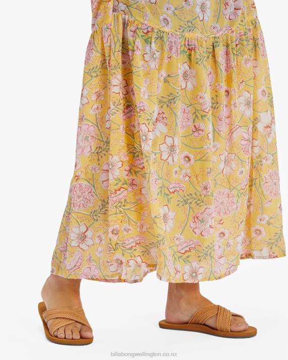 Women Tan Billabong Avery Slider Sandals 80P82498