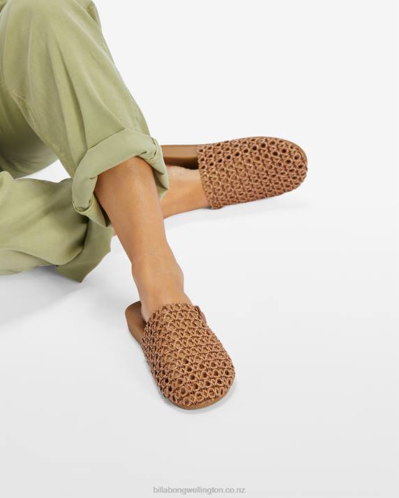 Women Tan Billabong Maddie Slider Sandals 80P82527