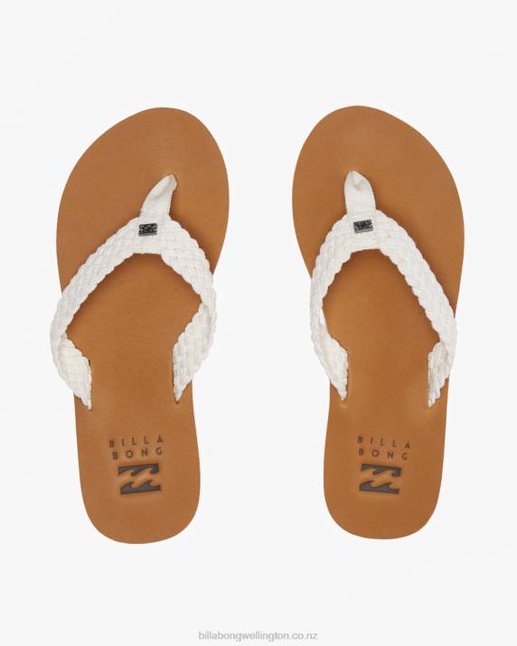 Women White Billabong Baja Sandals 80P82499