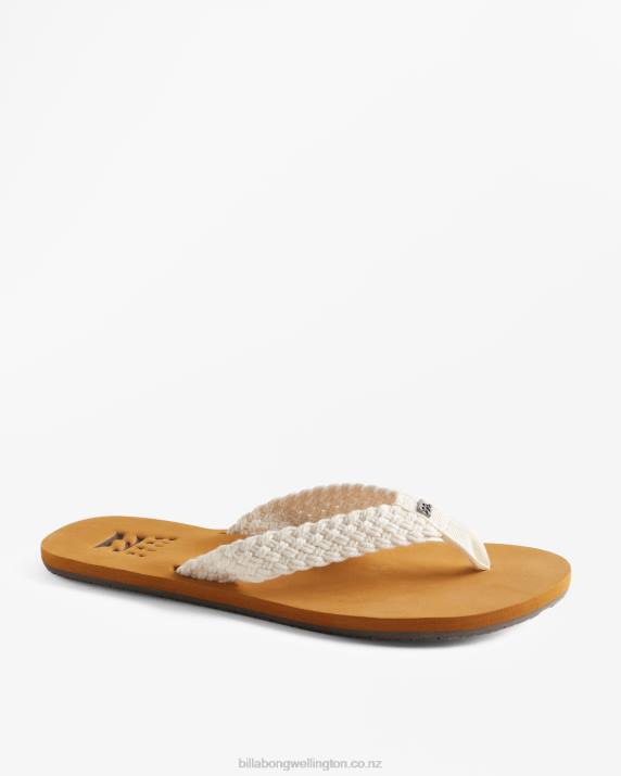 Women White Billabong Baja Sandals 80P82499