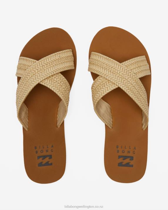 Women White Cap Billabong Avery Slider Sandals 80P82531