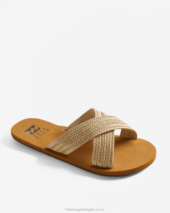Women White Cap Billabong Avery Slider Sandals 80P82531