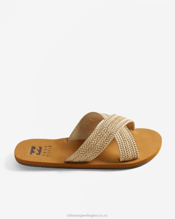Women White Cap Billabong Avery Slider Sandals 80P82531