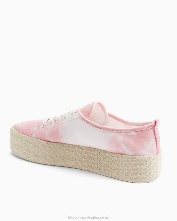 Women Light Sorbet Billabong Puebla Canvas Platform Shoes 80P82545