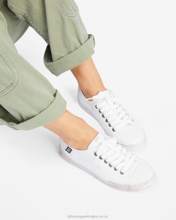 Women Off White Billabong Indie Canvas Shoes 80P82506
