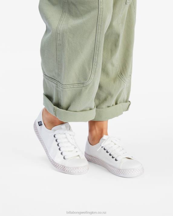 Women Off White Billabong Indie Canvas Shoes 80P82506