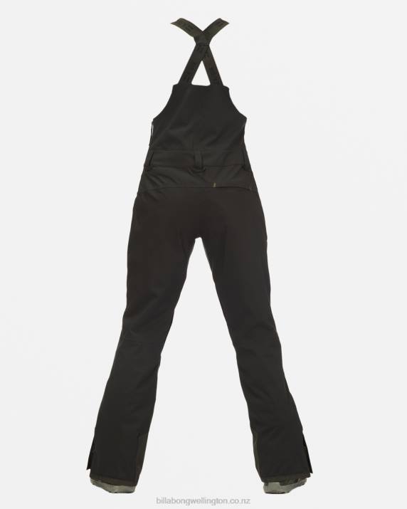 Women Black Billabong A/Div Drifter STX 45K Shell Bib Snow Pants 80P82553