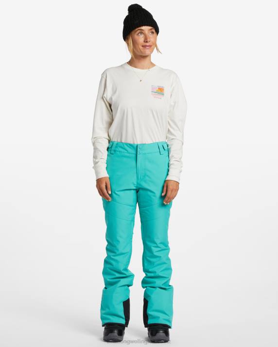 Women Seagreen Billabong A/Div Malla Insulated Snow Pants 80P82556
