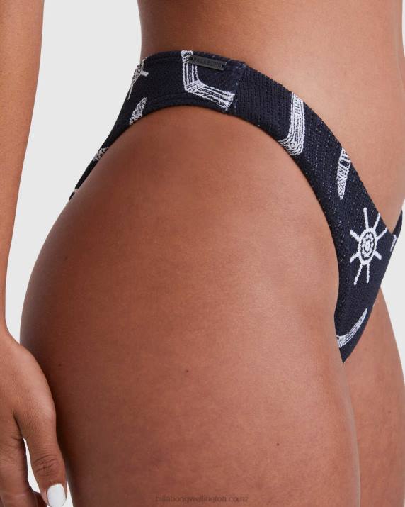 Women Black Billabong Otis Boomerang Hike Bikini Bottoms 80P81512
