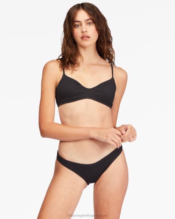 Women Black Billabong Summer High Isla Bikini Bottoms 80P81557