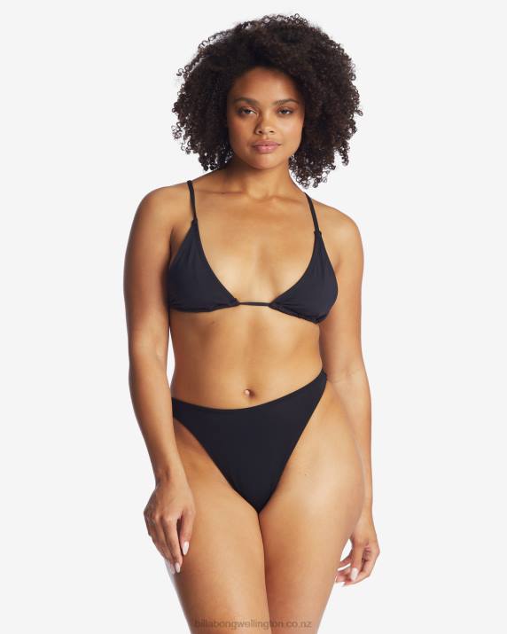 Women Black Pebble Billabong Sol Searcher Havana Skimpy Bikini Bottoms 80P81318