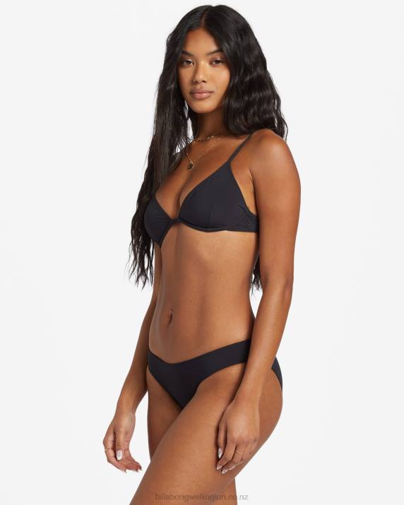 Women Black Pebble Billabong Sol Searcher Lowrider Bikini Bottoms 80P81263